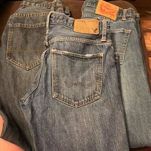 Levi American eagle and rustic blue jeans